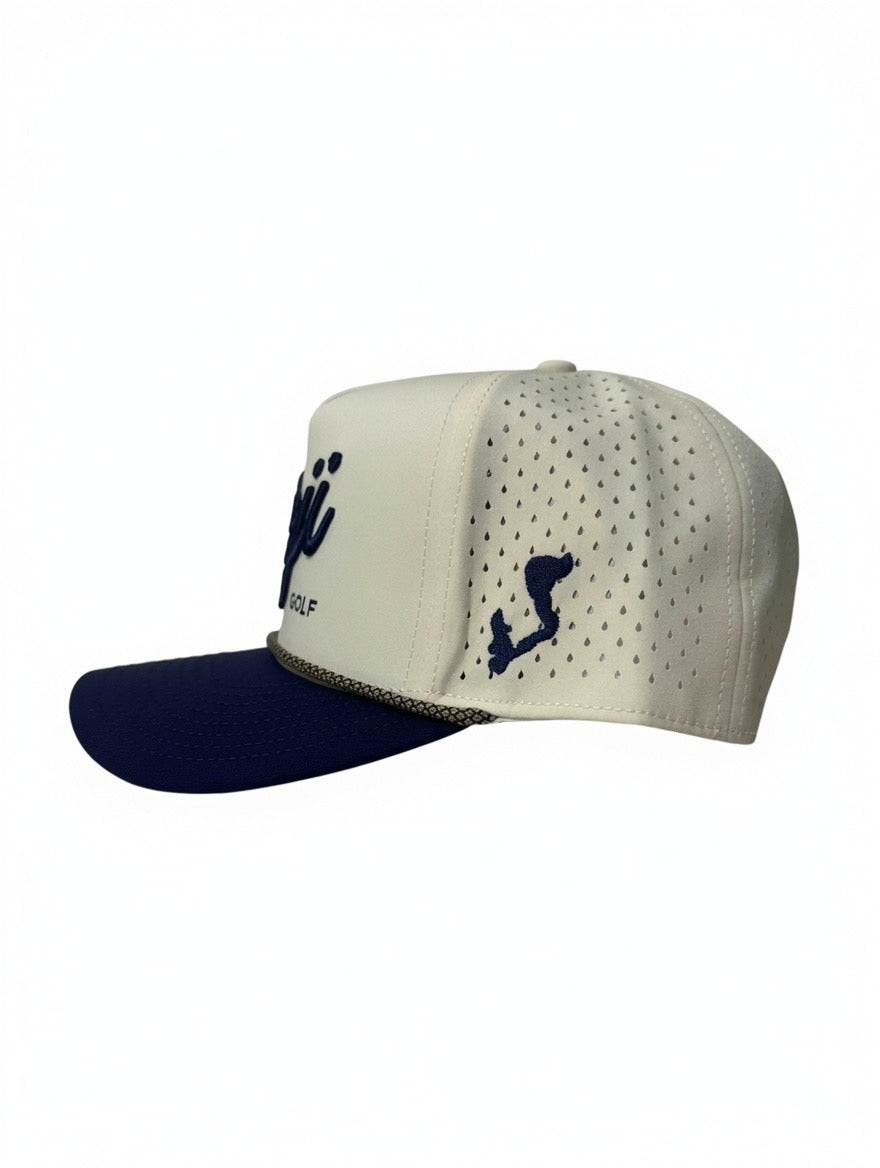 Performance Snapback - Cream/Navy